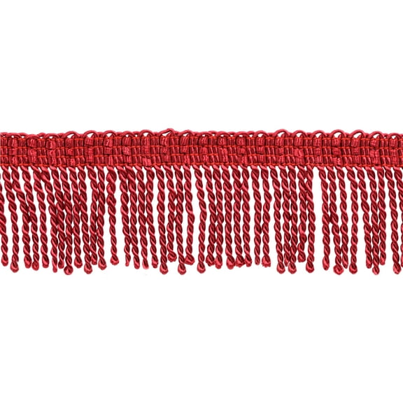 2" (5cm) Basic Trim Collection Thin Bullion Fringe Trim # BFT2,, Cherry Red #E13 (Dark Crimson Red) 54.6 Yards (164 ft/50m)