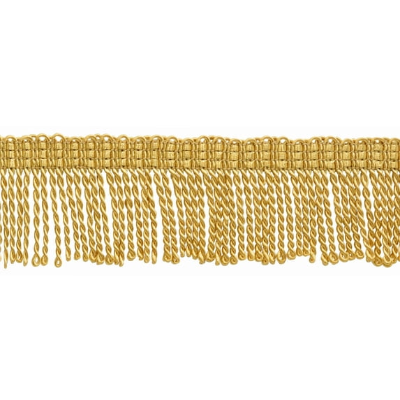 2" (5cm) Basic Trim Collection Thin Bullion Fringe Trim # BFT2,, Light Gold #B7 (Light Yellow Gold) Sold By The Yard (36"/3 ft/0.9m)