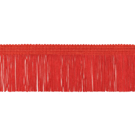 2" (5cm) Chainette Fringe Trim # CF02,, Cherry Red #E6 (Bright Red) Sold By The Yard (36"/3 ft/0.9m)