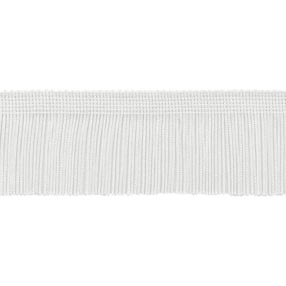 2" (5cm) Chainette Fringe Trim # CF02, Pure White #A1 (Bright White) 11 Yards (33 ft/10m)