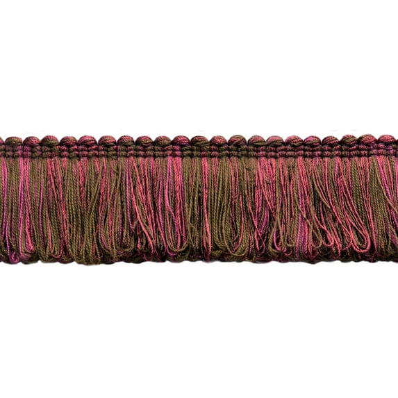 2" (5cm) Chocolate Collection Looped Brush Fringe Trim # 0200CHLF,, Raspberry Brown #CC03 (Chocolate Brown, Magenta Pink) Sold By The Yard (36"/3 ft/0.9m)