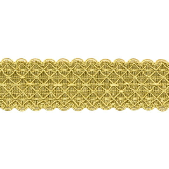 2" (5cm) Decorative Gimp Braid Trim # 0200ARG, Antique Gold #C4 (Dark Yellow Gold) 5 Yards (15 ft/4.5m)