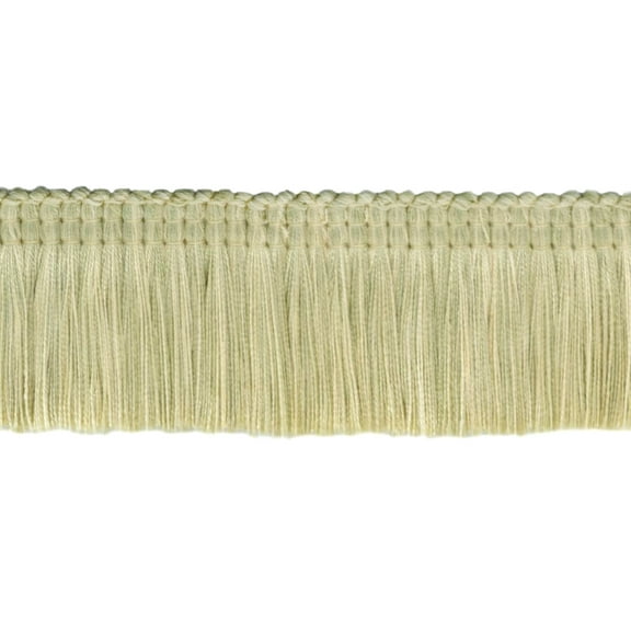 2" (5cm) Empress Collection Brush Fringe Trim # 0200EMPB,, Oat Ivory #W119 (White Ivory, Light Beige) Sold By The Yard (36"/3 ft/0.9m)