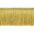 thumbnail image 1 of 2" (5cm) Veranda Collection Shiny Brush Fringe Trim # 0200VB,, Mustard Gold #VNT4 (Dark Beige Gold) 18 Yards (54 ft/16.5m), 1 of 1