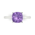 thumbnail image 1 of Clara Pucci 14K White Gold 2.5ct Alexandrite Solitaire Ring for Women, 1 of 7