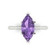 thumbnail image 1 of Solitaire Engagement Ring for Women - 2.5ct Simulated Alexandrite in 14K White Gold Promise Ring, 1 of 6