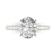 thumbnail image 1 of Clara Pucci 14K White Gold 2.5ct Moissanite Solitaire Ring for Women, 1 of 7