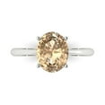 thumbnail image 1 of Clara Pucci 14K White Gold 2.5ct YellowMoissanite Solitaire Ring for Women, 1 of 7