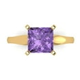 thumbnail image 1 of Solitaire Engagement Ring for Women - 2.5ct Simulated Alexandrite in 14K Yellow Gold Promise Ring, 1 of 6