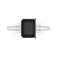 thumbnail image 1 of Clara Pucci 14K White Gold 2.5ct Onyx Solitaire Ring for Women, 1 of 8