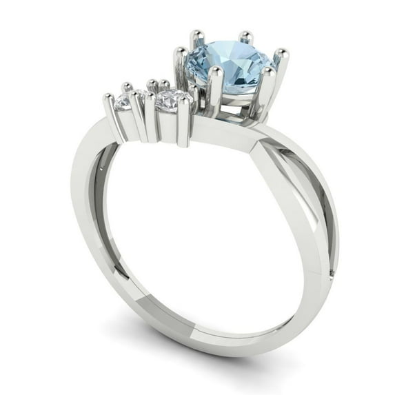 2.5ct Radiant Cut Blue Natural Aquamarine 18k Yellow Gold Engraving Statement Bridal Wedding Solitaire Designer Ring Size 5.75