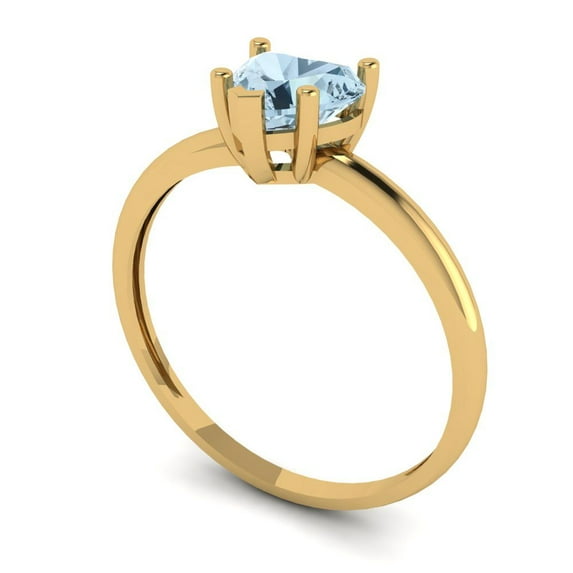 2.5ct Radiant Cut Blue Natural Aquamarine 18k Yellow Gold Engraving Statement Bridal Wedding Solitaire Designer Ring Size 9