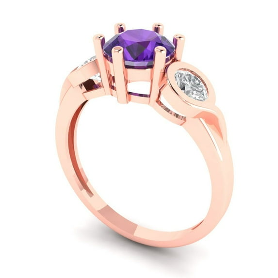 2.5ct Radiant Cut Blue Natural Sky Blue Topaz 18k Pink Rose Gold Engraving Statement Bridal Wedding Solitaire Designer Ring Size 10