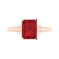thumbnail image 1 of Clara Pucci 14K Rose Gold 2.5ct Ruby Solitaire Ring for Women, 1 of 8