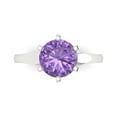 thumbnail image 1 of Clara Pucci 14K White Gold 2.5ct Alexandrite Solitaire Ring for Women, 1 of 8