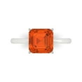thumbnail image 1 of 2.5 ct Asscher Cut Simulated Red Diamond Solitaire 18K White Gold Womens Engagement Ring, 1 of 5