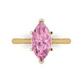 thumbnail image 1 of 2.5 ct Marquise Cut Simulated Pink Diamond Solitaire 14K Yellow Gold Womens Engagement Ring, 1 of 5