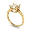thumbnail image 1 of 2.5ct oval cut brown natural morganite 14k yellow gold Bridal Wedding Engagement Promise Anniversary Ring for Women size 6.75, 1 of 7