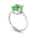 thumbnail image 1 of 2.5ct oval cut green Zircon 14k white gold Bridal Wedding Engagement Promise Anniversary Ring for Women size 10.75, 1 of 7