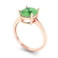 thumbnail image 1 of 2.5ct oval cut green Zircon 18k rose gold Bridal Wedding Engagement Promise Anniversary Ring for Women size 10, 1 of 7