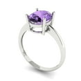 thumbnail image 1 of 2.5ct oval cut alexandrite 14k white gold Bridal Wedding Engagement Promise Anniversary Ring for Women size 4, 1 of 7
