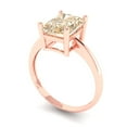 thumbnail image 1 of 2.5ct radiant cut brown natural morganite 14k rose gold Bridal Wedding Engagement Promise Anniversary Ring for Women size 6.25, 1 of 7