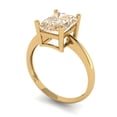 thumbnail image 1 of 2.5 ct Brilliant Radiant Cut VVS1 Natural Morganite 14k Yellow Solid Gold Solitaire Wedding Bridal Anniversary Engagement Ring size 7.25, 1 of 7