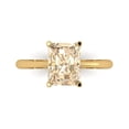 thumbnail image 1 of Solitaire Engagement Ring for Women - 2.5ct Natural Morganite in 14K Yellow Gold Promise Ring, 1 of 6