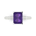 thumbnail image 1 of Solitaire Engagement Ring for Women - 2.5ct Natural Amethyst in 14K White Gold Promise Ring, 1 of 6