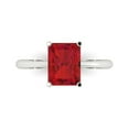 thumbnail image 1 of Clara Pucci 14K White Gold Solid Gold Tourmaline Solitaire Anniversary Ring for Women - 2.5 cttw Radiant Cut, 1 of 8