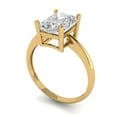 thumbnail image 1 of 2.5ct radiant cut white sapphire 14k yellow gold Bridal Wedding Engagement Promise Anniversary Ring for Women size 3.75, 1 of 7
