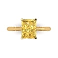 thumbnail image 1 of Clara Pucci 14K Yellow Gold Solid Gold Yellow Solitaire Anniversary Ring for Women - 2.5 cttw Radiant Cut, 1 of 8