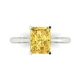 thumbnail image 1 of Solitaire Engagement Ring for Women - 2.5ct Natural Citrine in 14K White Gold Promise Ring, 1 of 6