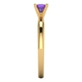 thumbnail image 1 of 2.5 ct Round Cut Natural Amethyst Solitaire 18K Yellow Gold Womens Engagement Ring, 1 of 3