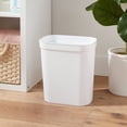 thumbnail image 1 of 2.5gal Waste Basket White -  Compact Plastic Trash Can for Bathroom or Kitchen, 1 of 3