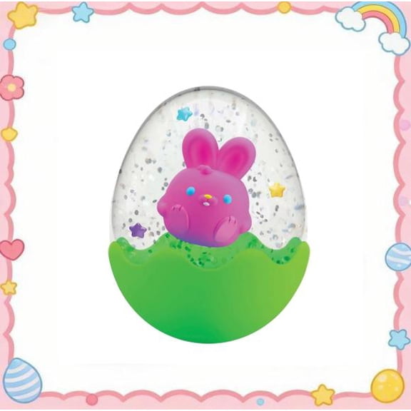 2.5in Easter Squishy Egg Toys, Cute Chick & Bunny Fidget Toys, Sensory Toys, Easter Basket Stuffers Party Favors (Green)