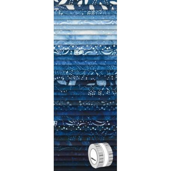 2.5in Strips Kasuri Artisan Batiks, 40pc