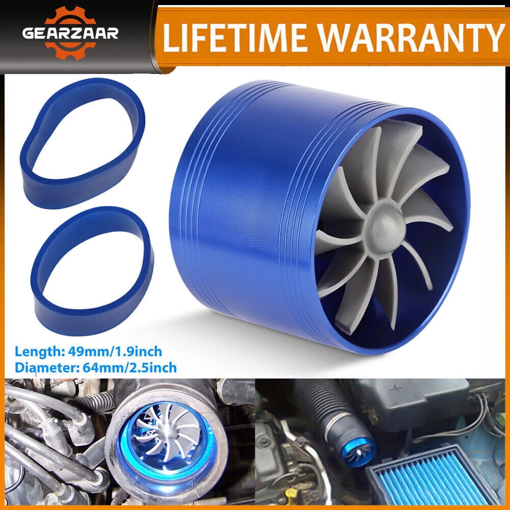 2.5in Turbo Cold Air Intake Hose Single Fan Turbonator Fuel Gas Saver