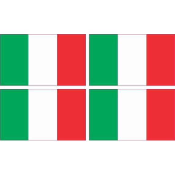 2.5in x 1.5in Italian Flag Stickers