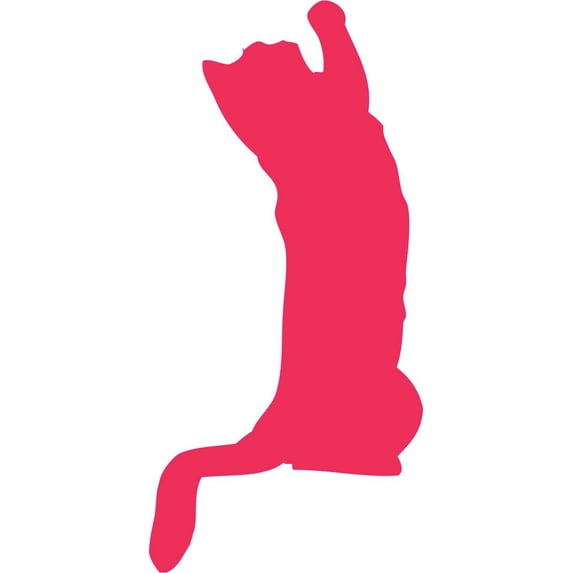2.5in x 5in Pink Cat Car Decals Silhouette Bumper Sticker Stickers Decal