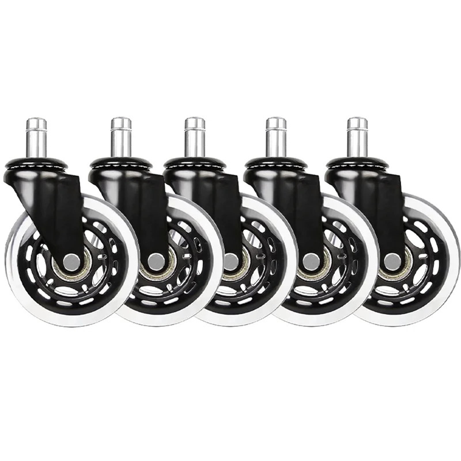 2.5inch Office Chair Wheels Replacement Rubber With Protection Heavy Duty Furniture Caster Swivel Universal Wheel For Carpet ,Quiet and Smooth