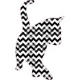 thumbnail image 1 of 2.5inx5in Chevron Cat Car Decals Silhouette Bumper Sticker Stickers Decal, 1 of 1