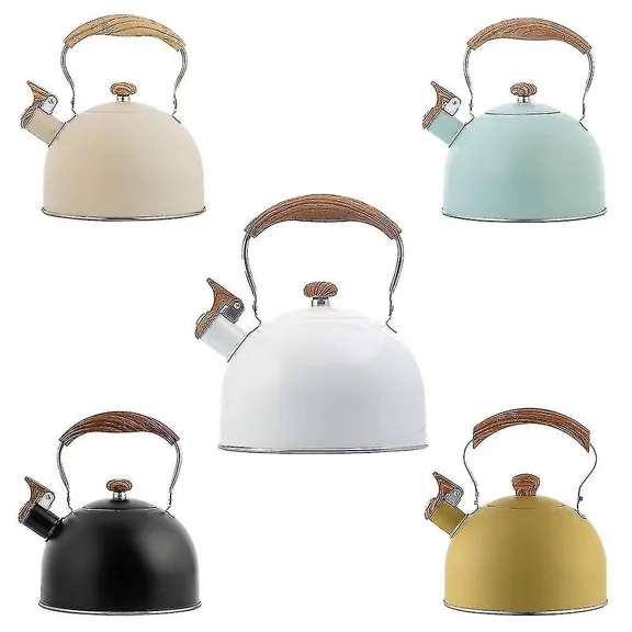 2.5l Stainless Steel Whistling Tea Kettle Food Grade Teapot For Make Tea Boil Water Compatible Gas Stoves Induction Cookers 2022