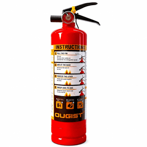 Ougist ABC Fire Extinguisher for Home & Vehicle, 2.5lb 1-A:10-B:C Rated, Certified for Kitchen/Car/Boat, Base Model