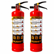 Ougist ABC Fire Extinguisher for Home & Vehicle, 2.5lb 1-A10-BC Rated, Certified for Kitchen/Car/Boat, Base Model 2 Pack