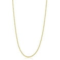 thumbnail image 1 of 2.5mm 24k Yellow Gold Plated Stainless Steel Ball Military Bead Chain Necklace, 26 inches + Gift Box, 1 of 7