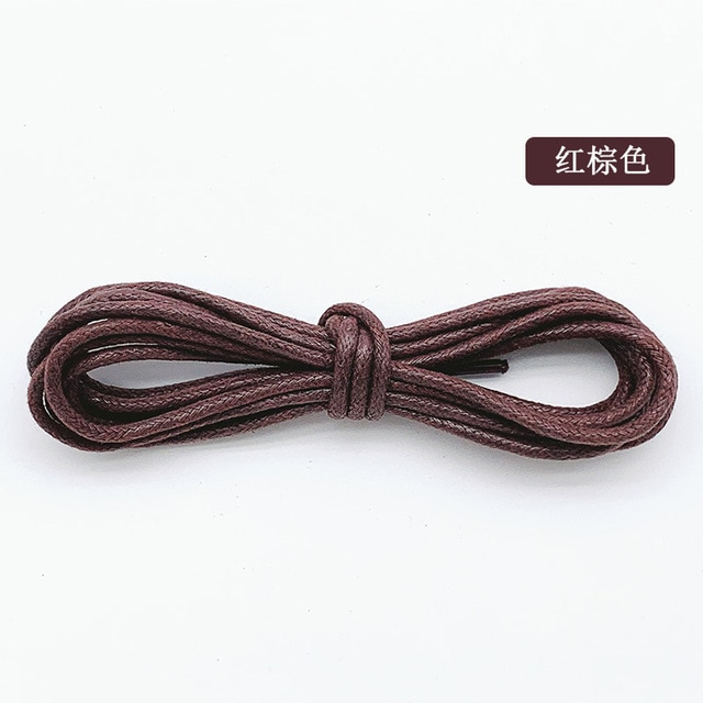 2.5mm Cotton Waxed Solid Round Shoelaces Durable Polyester Shoelaces