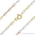 thumbnail image 1 of 2.5mm Faceted Marina / Mariner Link Italian Chain Necklace in 3-Tone .925 Sterling Silver w/ 14 RG, 14k YG, & Rhodium, 1 of 2