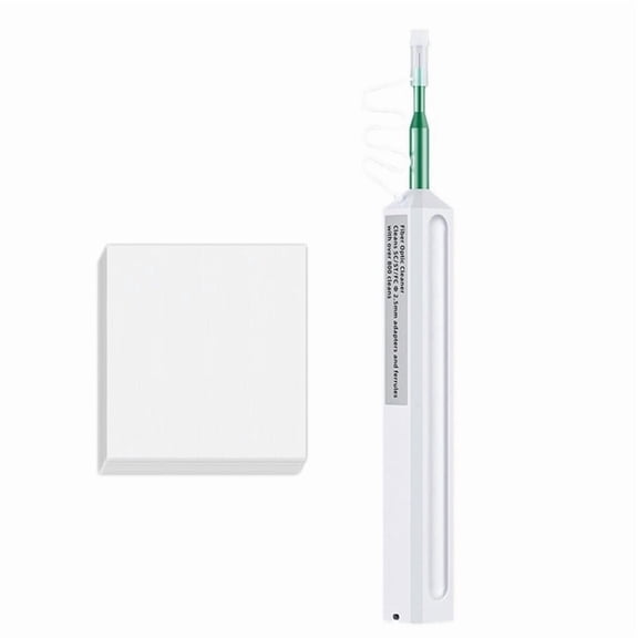 2.5mm Fiber Optic Cleaning Pen+Dust-Free Paper SC/FC/ One-Click Cleaning Fiber Cleaner Optical Fiber Connector Cleaner