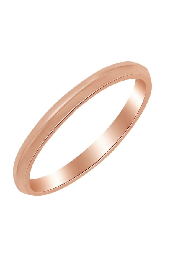 2.5mm Knife Edge Comfort Fit Band Ring in 14k Rose Gold Ring Size - 7